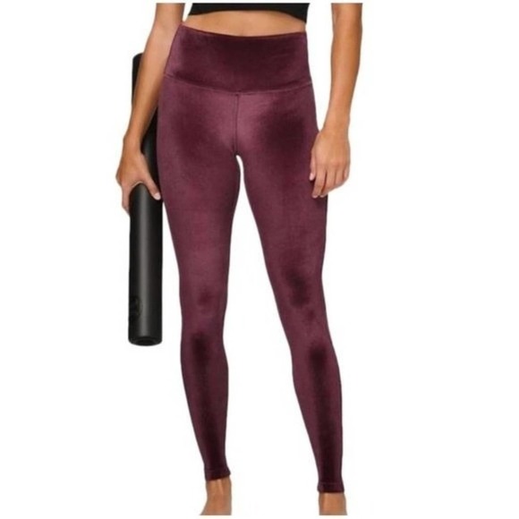 Lululemon Wunder Lounge Purple Velvet High Rise Tight 28" Leggings Size 8 - Picture 1 of 13